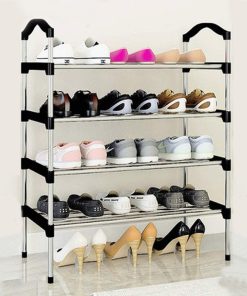 4 Layer Shoe Rack Organizer Stainless Steel